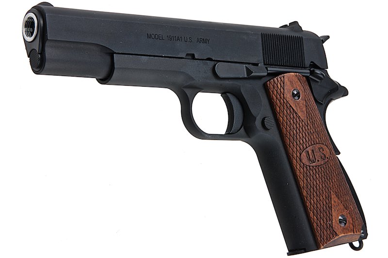 Cybergun AO 1911 GBB Airsoft Pistol (Matt Black w/ Wood Grip)