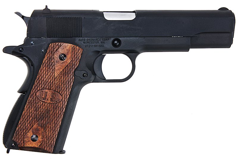 Cybergun AO 1911 GBB Airsoft Pistol (Matt Black w/ Wood Grip)