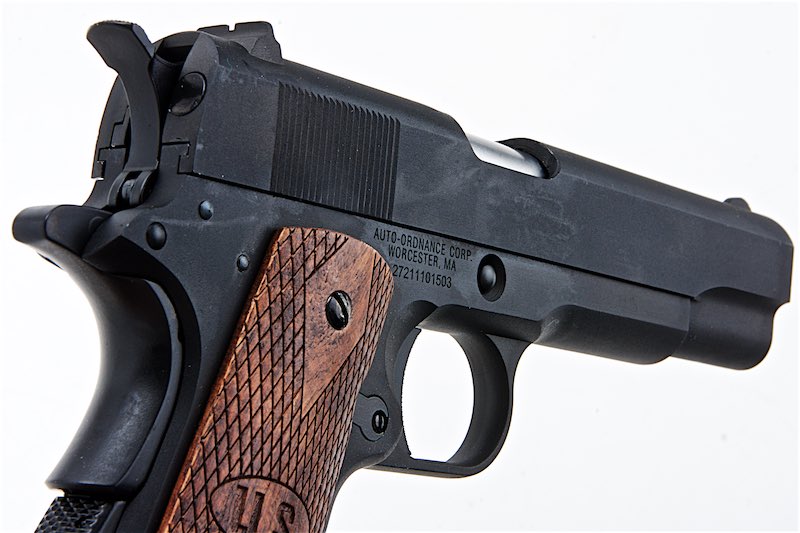 Cybergun AO 1911 GBB Airsoft Pistol (Matt Black w/ Wood Grip)