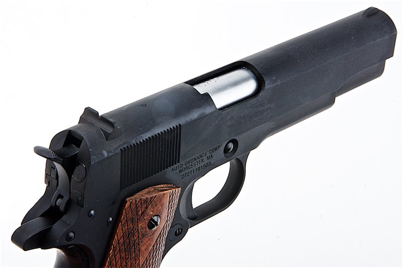 Cybergun AO 1911 GBB Airsoft Pistol (Matt Black w/ Wood Grip)