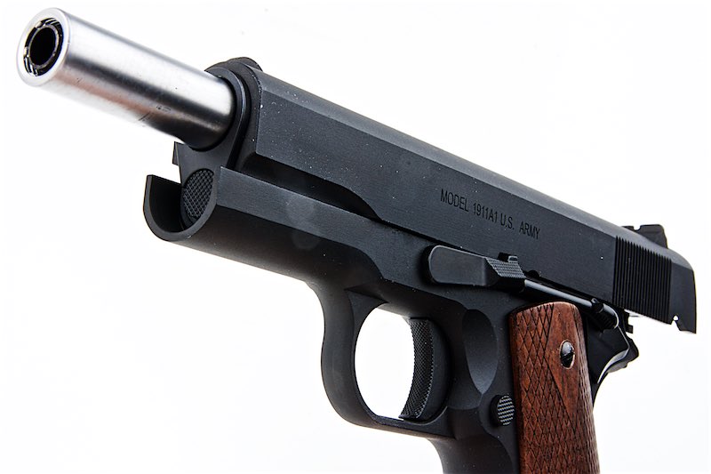 Cybergun AO 1911 GBB Airsoft Pistol (Matt Black w/ Wood Grip)