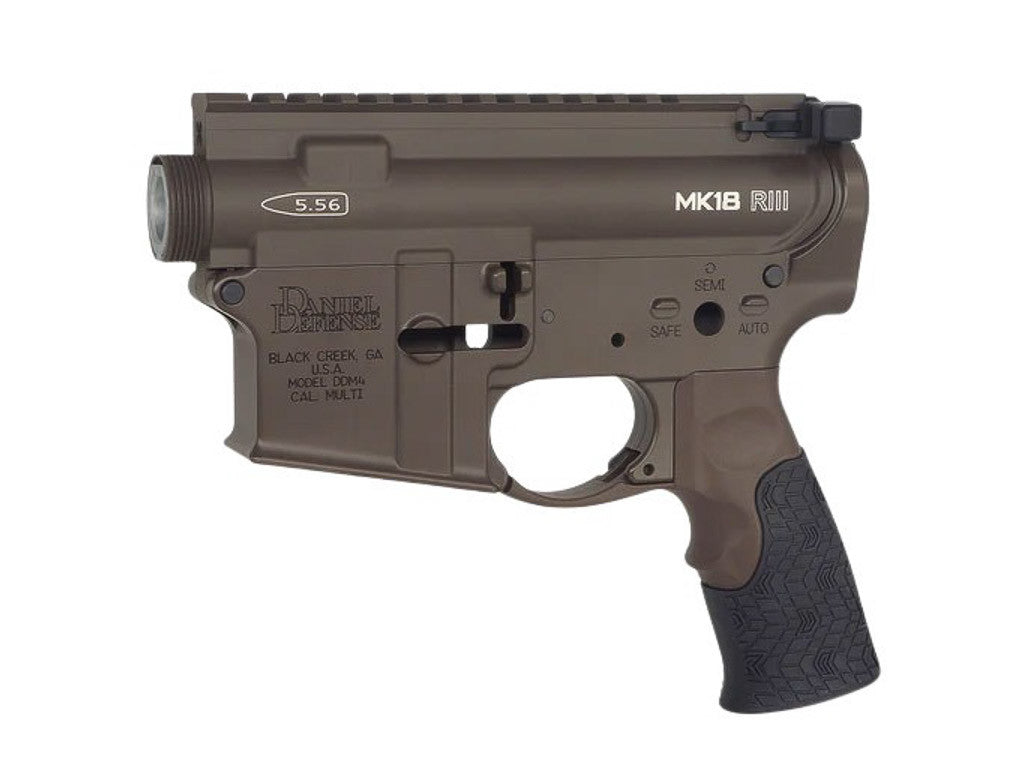 CYMA CGS Daniel Defense MK18 RIII Receiver Set For Tokyo Marui MWS GBB Airsoft (Brown)