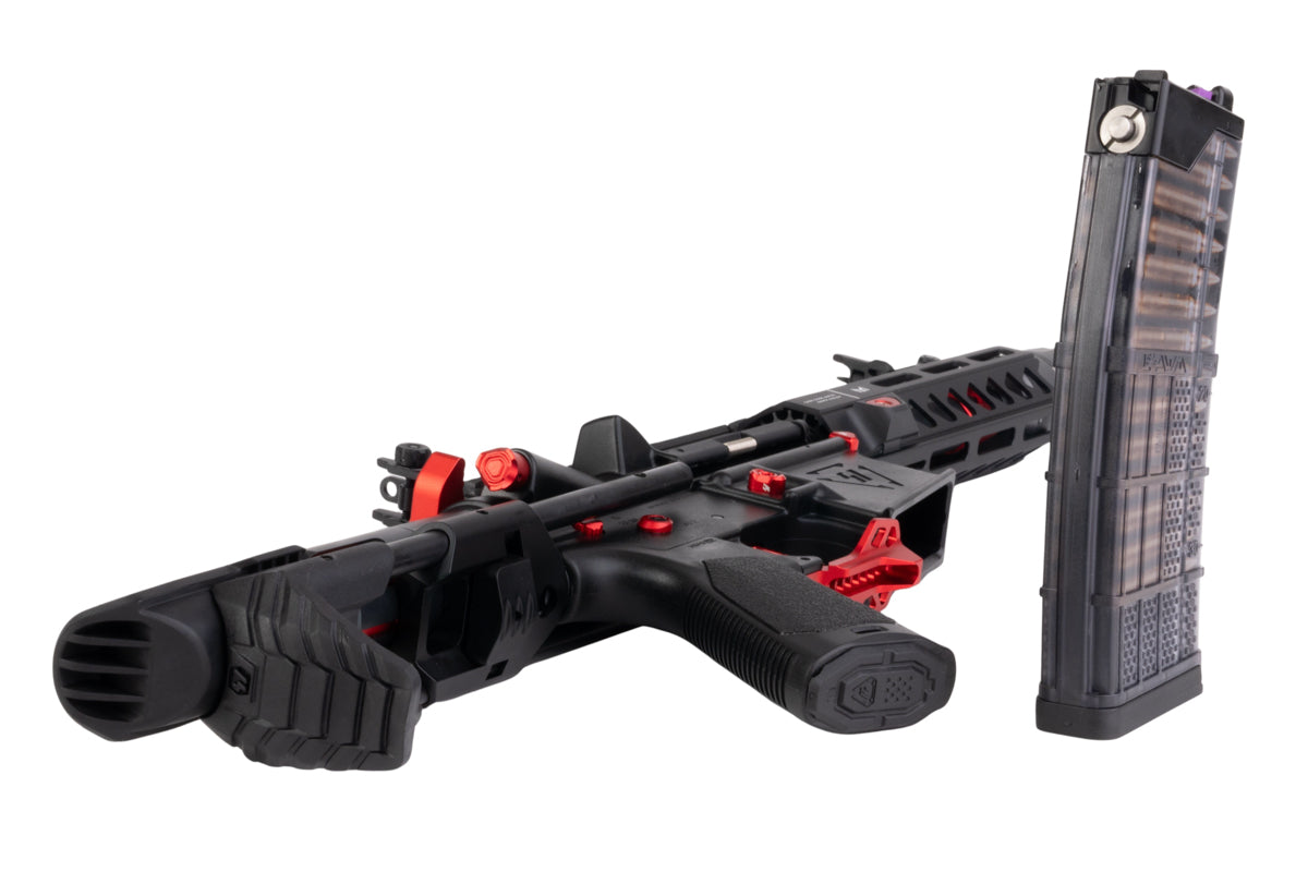 EMG Strike Industries AR Strike Oppressor PDW GBB Airsoft M4 Rifle (CYMA CGS System) - 7 inch BK / RD