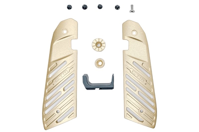 CTM TAC Aluminum Accessories Grip Panel For Action Army AAP 01 Airsoft Pistol w/ FUKU-2 Frame (Champagne Gold)