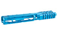 CTM TAC CNC Aluminum FUKU-2 Upper Set For Action Army AAP01 GBB (Long Cutout Version, Blue/Silver)