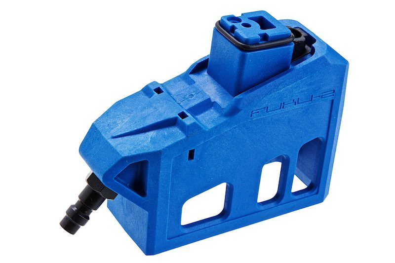 CTM TAC HPA M4 Magazine Adapter For AAP01/ GSeries Airsoft (Blue x Grey Button)