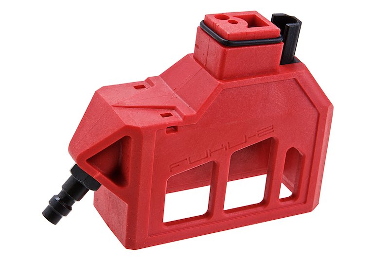 CTM TAC HPA M4 Magazine Adapter For Hi Capa Airsoft (Red x Gold Button)