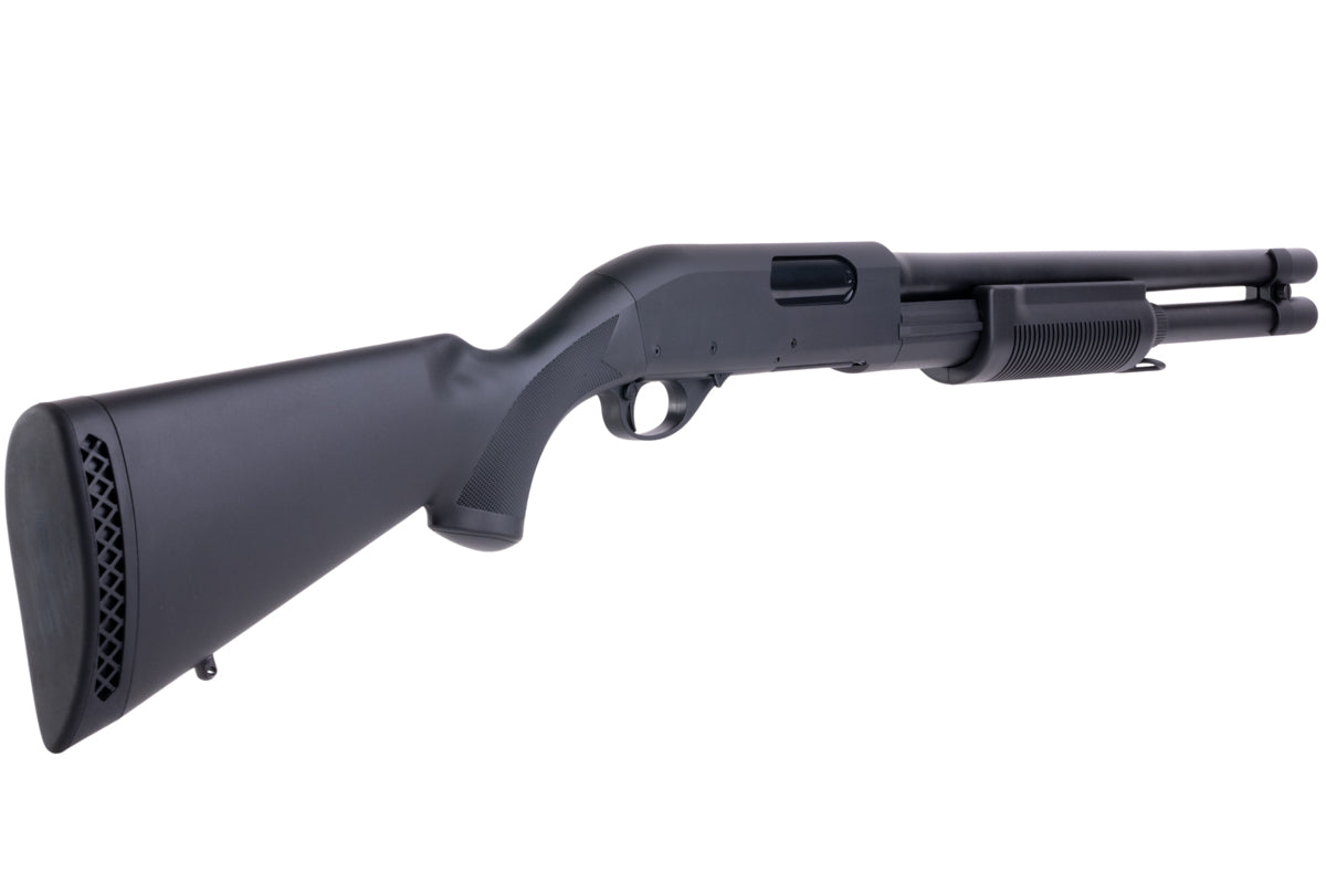 CYMA M870 3-Round Brust Multi-Shot Shell Loading Airsoft Spring Shotgun w/ Fixed Stock (CM350L)
