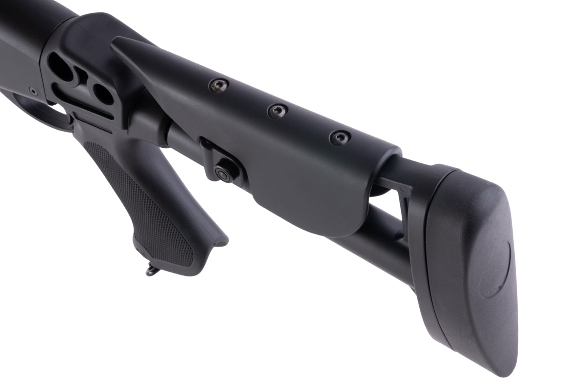 CYMA M870 3-Round Brust Multi-Shot Shell Loading Airsoft Spring Shotgun w/ Retractable Stock (CQB/CM353)