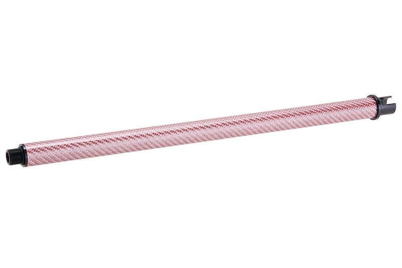 Dr. Black Carbon Fiber 14 inch Outer Barrel For Tokyo Marui MWS Airsoft GBB (Pink)