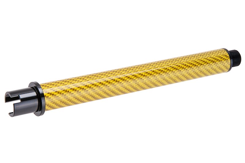 Dr. Black Carbon Fiber 7 inch Outer Barrel For Tokyo Marui MWS Airsoft GBB (Gold)