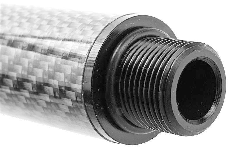 Dr. Black Carbon Fiber 9 inch Outer Barrel For Tokyo Marui MWS Airsoft GBB (Silver)