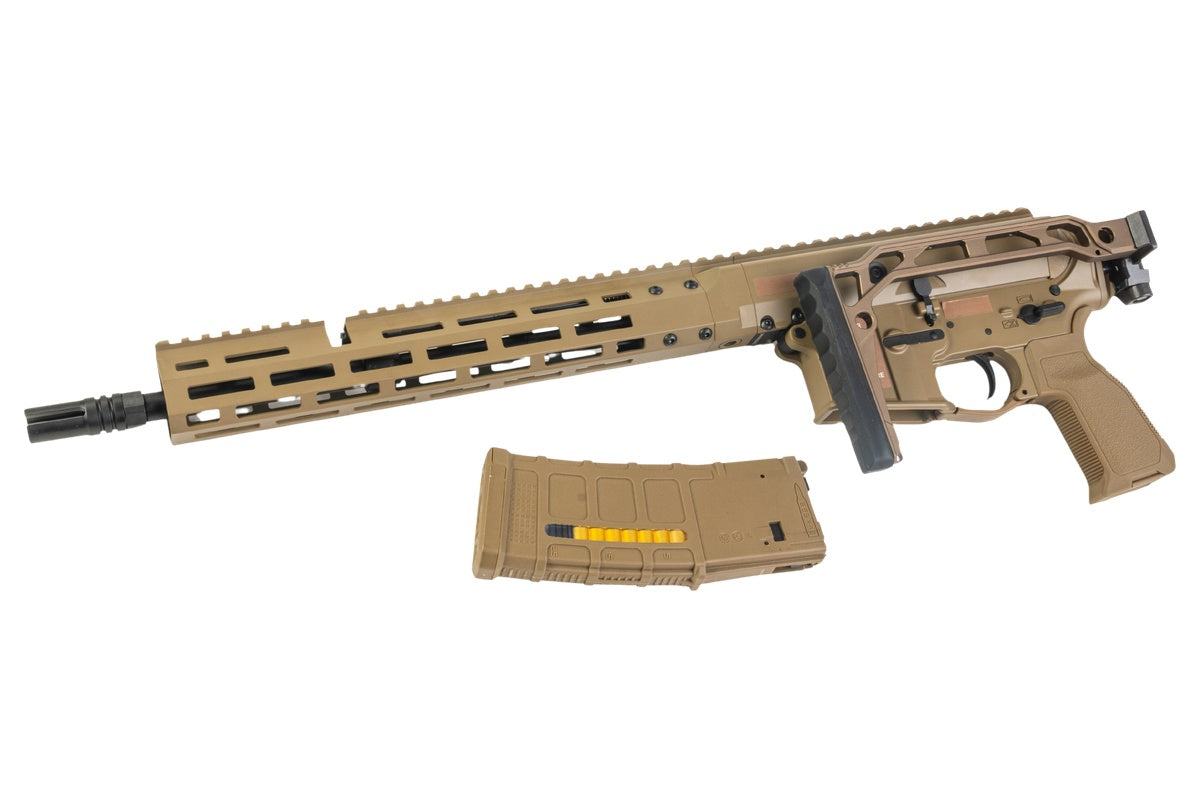 Double Eagle DWS-180 13.9 GBB Rifle Airsoft (Tan/ Folding Stock with Dmag)