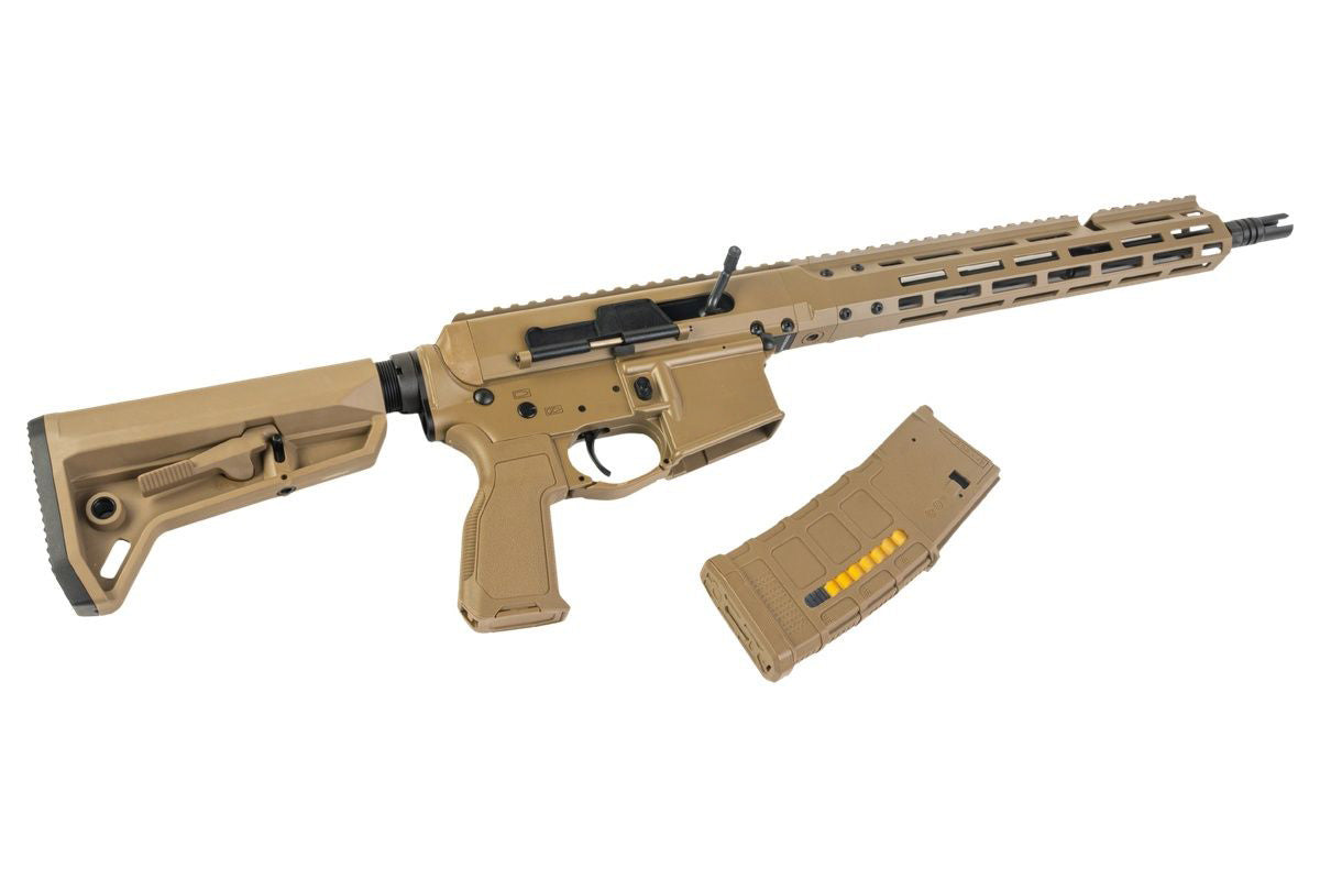 Double Eagle DWS-180 13.9 GBB Rifle Airsoft (Tan/ Buffer Tube with Dmag)
