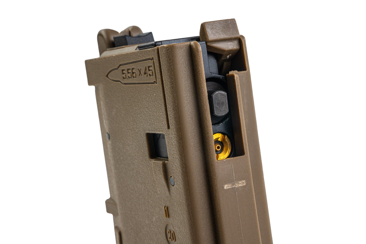 Double Eagle 35 Rds DMAG V2 Gas Magazine For Tokyo Marui M4 MWS GBB Airsoft (Dark Earth)