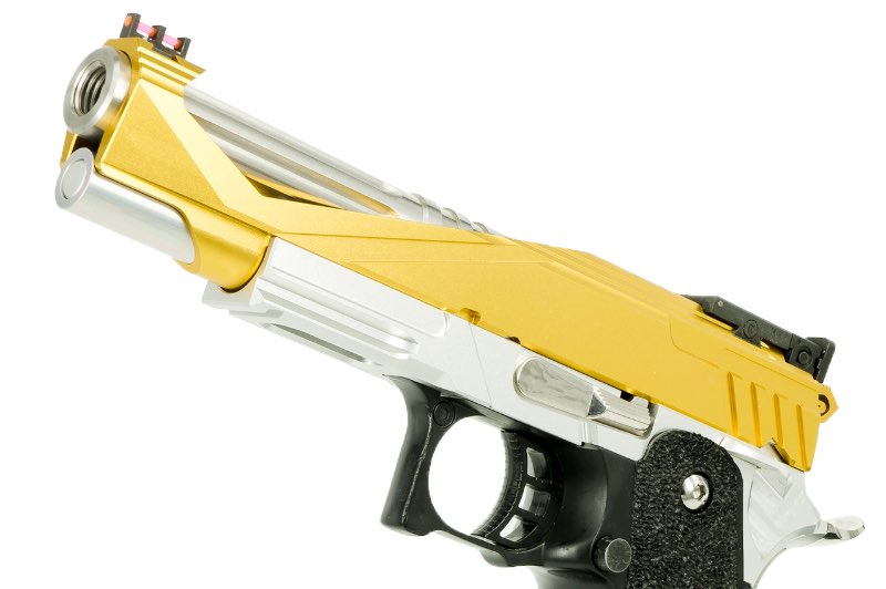 EDGE Aluminum 3.9 inch Custom 'STRAT' Frame For Hi Capa 5.1 GBB Airsoft (Gold)