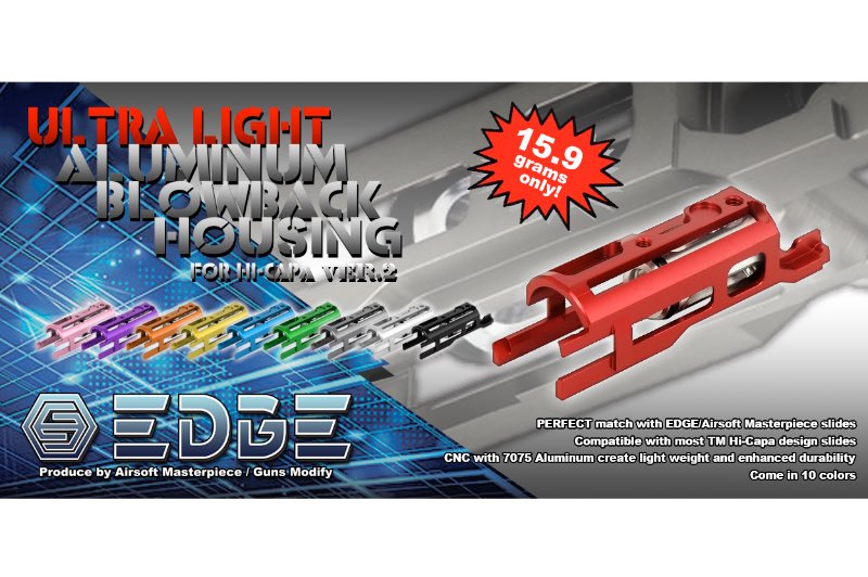 EDGE Aluminum Ver.2 Blowback Housing for Marui Hi-Capa/ 1911 GBB Pistol (Purple)