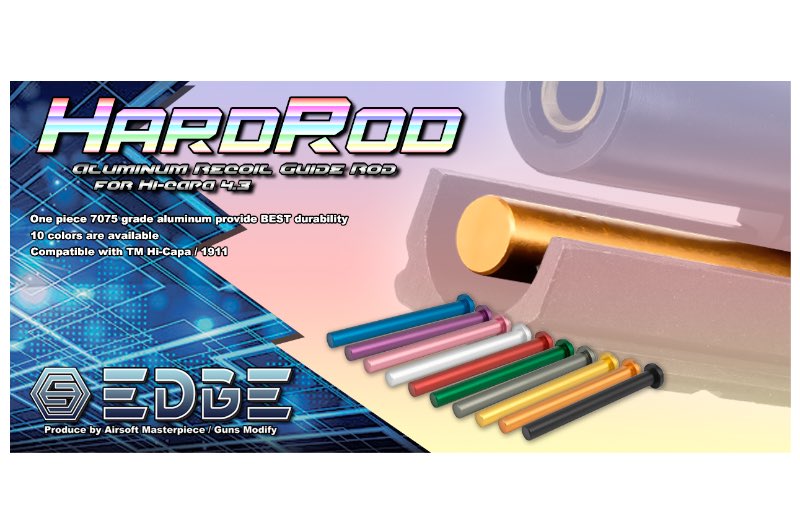 EDGE Custom 'Hard Rod' Guide Rod for Marui Hi-Capa 4.3 Airsoft GBB Pistol (Blue)