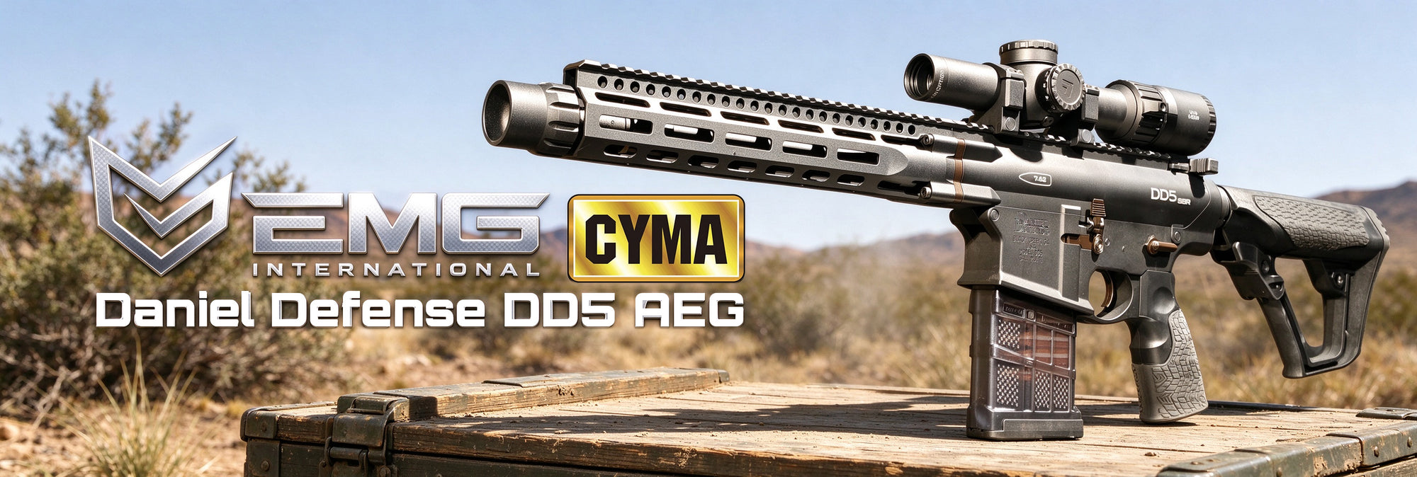 EMG (CYMA) Daniel Defense DD5 AEG Airsoft Rifle w/ Kestrel V2 ETU (SBR 10.5inch Rail) 