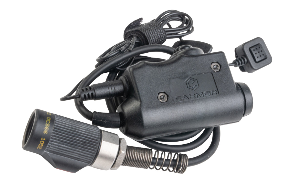 Earmor M52 Push-to-Talk w/ Thumb Button (TP-120) (Mil Prc 6 Pins Plug)