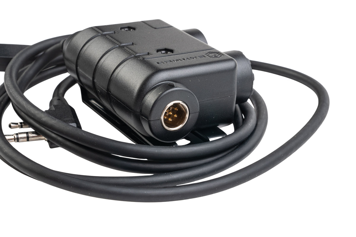 Earmor M56 Dual-Comm Push-to-Talk (Aviation Headset Connector) (Kenwood Plug)