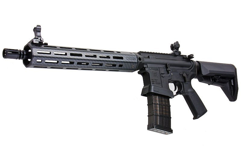 EMG (King Arms) Lancer Systems Licensed L15 Defense Airsoft Electric Gun AEG Rifle (Faux Carbon Handguard /12inch)