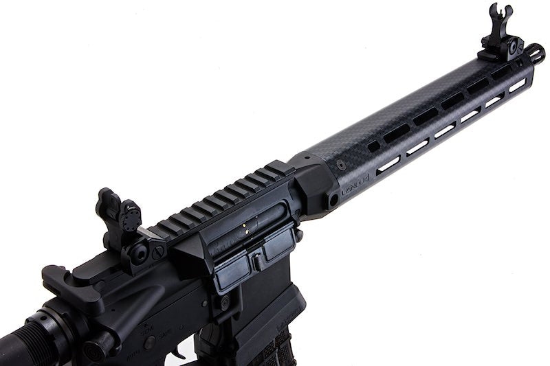 EMG (King Arms) Lancer Systems Licensed L15 Defense Airsoft Electric Gun AEG Rifle (Faux Carbon Handguard /12inch)