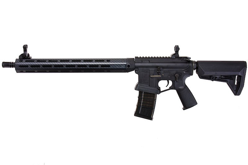 EMG (King Arms) Lancer Systems Licensed L15 Defense Airsoft Electric Gun AEG Rifle (Faux Carbon Handguard /15inch)