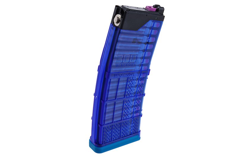 EMG (by CYMA) Lancer Systems L5AWN 30rds Gas Magazine for Tokyo Marui MWS GBB Airsoft (300BLK/ Blue)