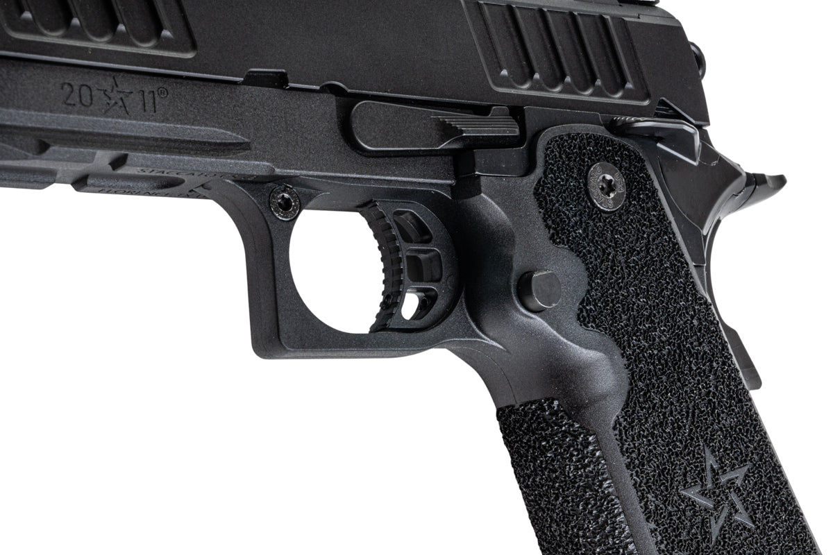 EMG Staccato Licensed CS Compact 2011 Master Grip GBB Airsoft Pistol (CNC Version)