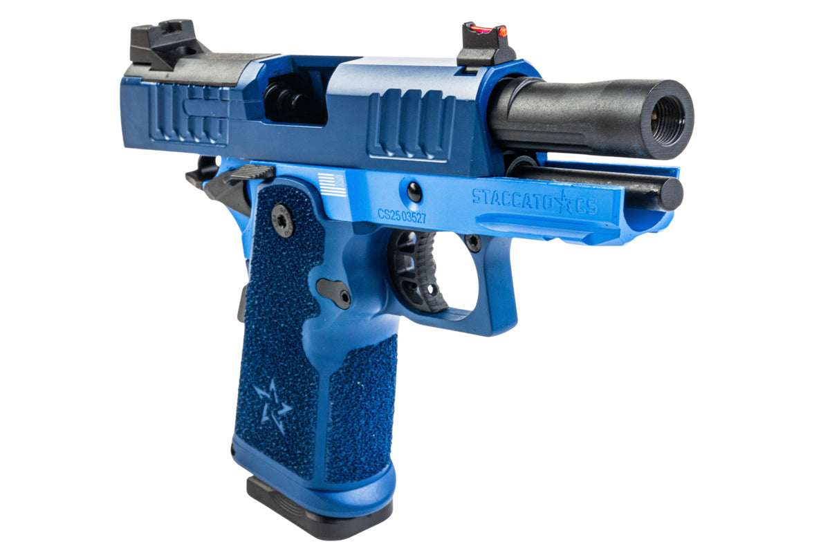 EMG Staccato Licensed CS Compact 2011 GBB Airsoft Pistol (Model: Master Grip / Standard / Green Gas) - BU