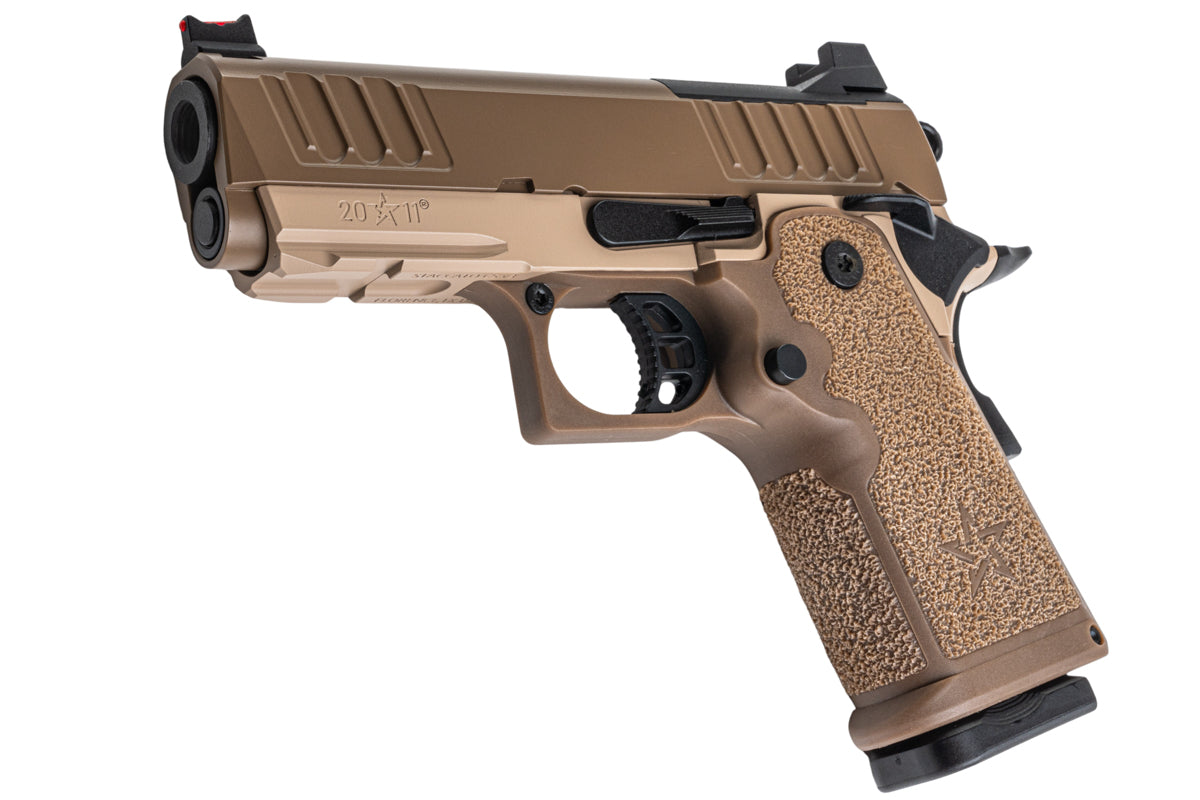 EMG Staccato Licensed CS Compact 2011 Master Grip GBB Airsoft Pistol (Dark Earth)