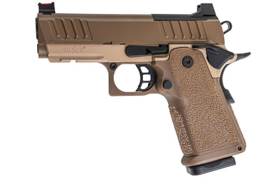 EMG Staccato Licensed CS Compact 2011 Master Grip GBB Airsoft Pistol (Dark Earth)