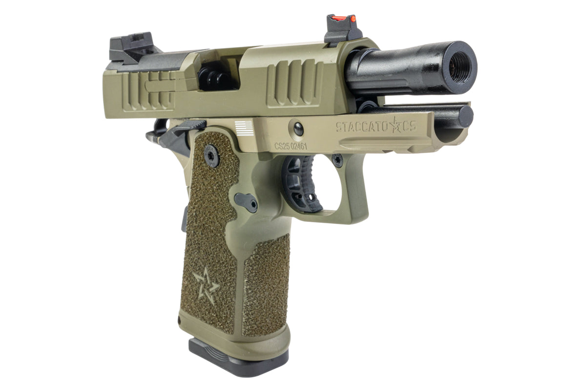 EMG Staccato Licensed CS Compact 2011 GBB Airsoft Pistol (Master Grip / Standard / Green)