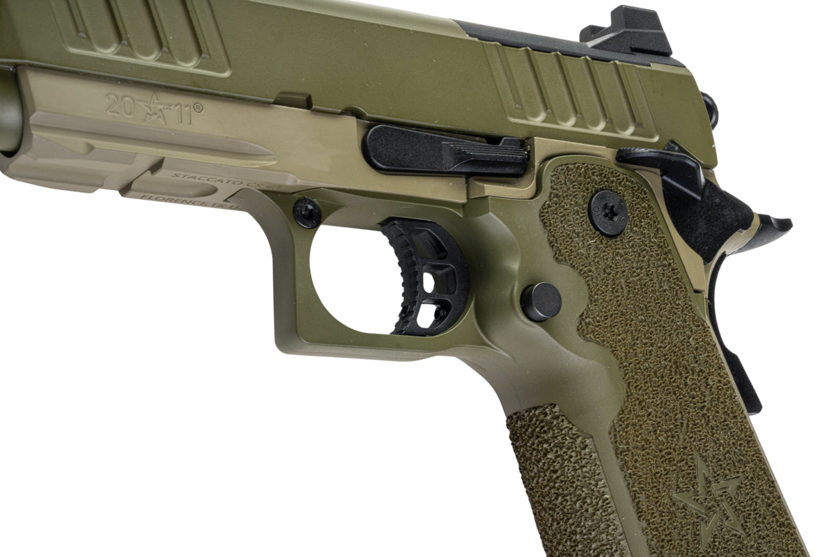 EMG Staccato Licensed CS Compact 2011 GBB Airsoft Pistol (Master Grip / Standard / Green)