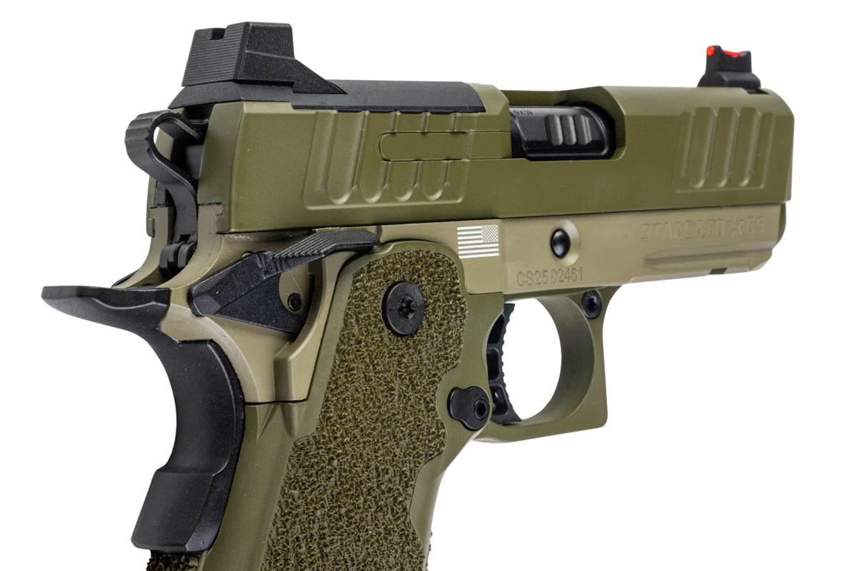 EMG Staccato Licensed CS Compact 2011 GBB Airsoft Pistol (Master Grip / Standard / Green)