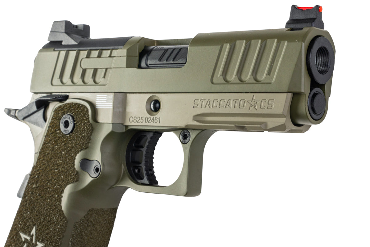 EMG Staccato Licensed CS Compact 2011 GBB Airsoft Pistol (Master Grip / Standard / Green)