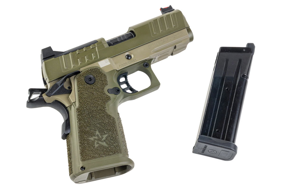 EMG Staccato Licensed CS Compact 2011 GBB Airsoft Pistol (Master Grip / Standard / Green)