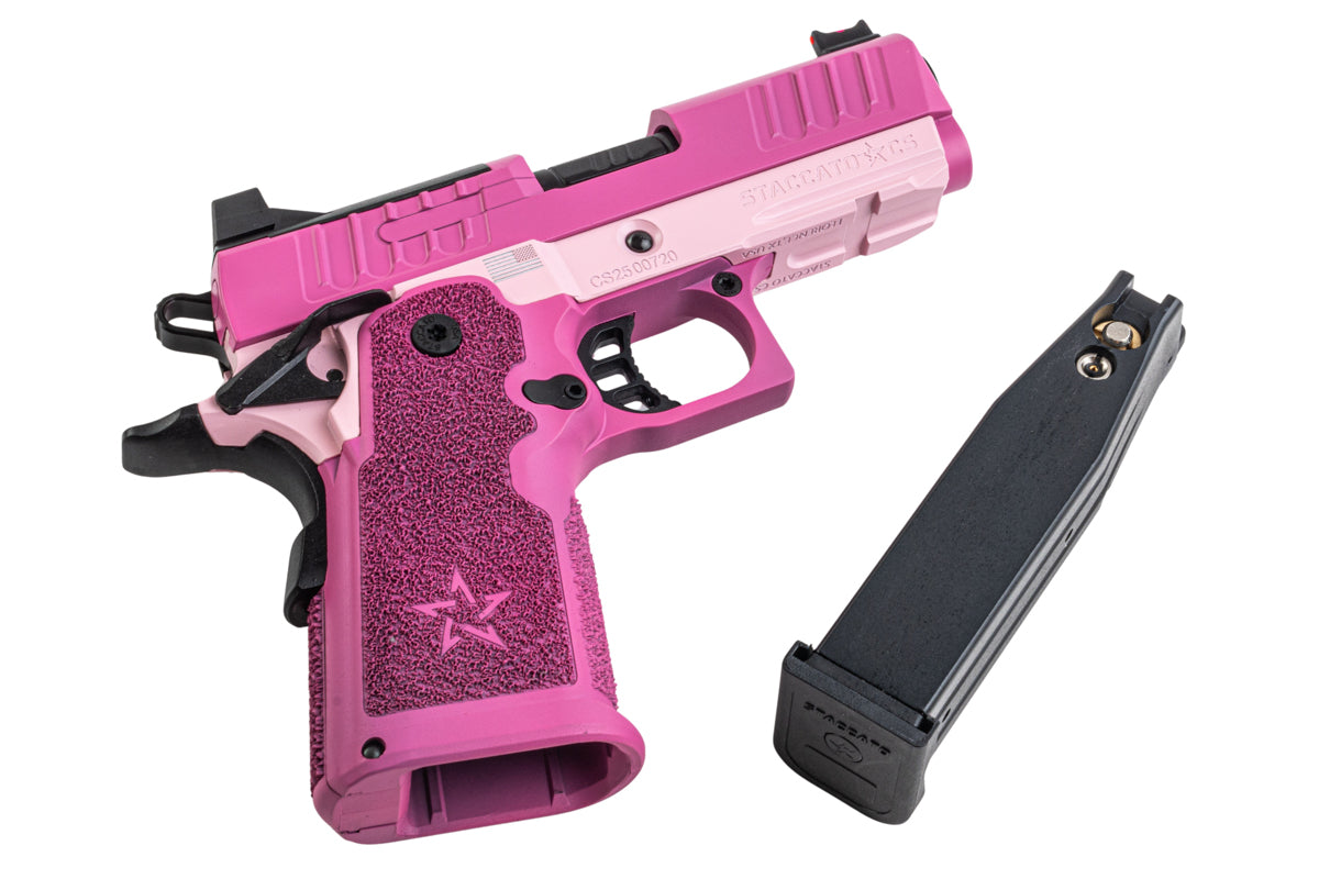 EMG Staccato Licensed CS Compact 2011 GBB Airsoft Pistol (Master Grip / Standard / Pink)