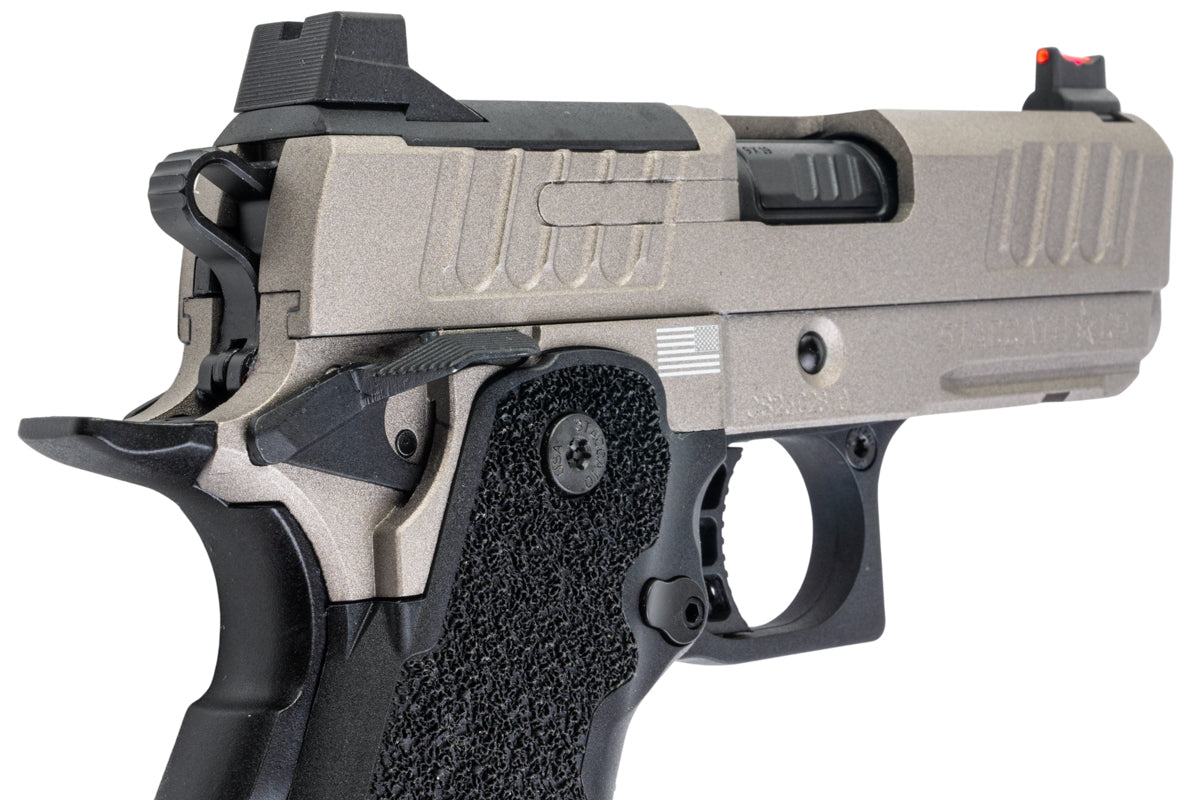 EMG Staccato Licensed CS Compact 2011 GBB Airsoft Pistol (Master Grip / Standard / Titanium Grey)