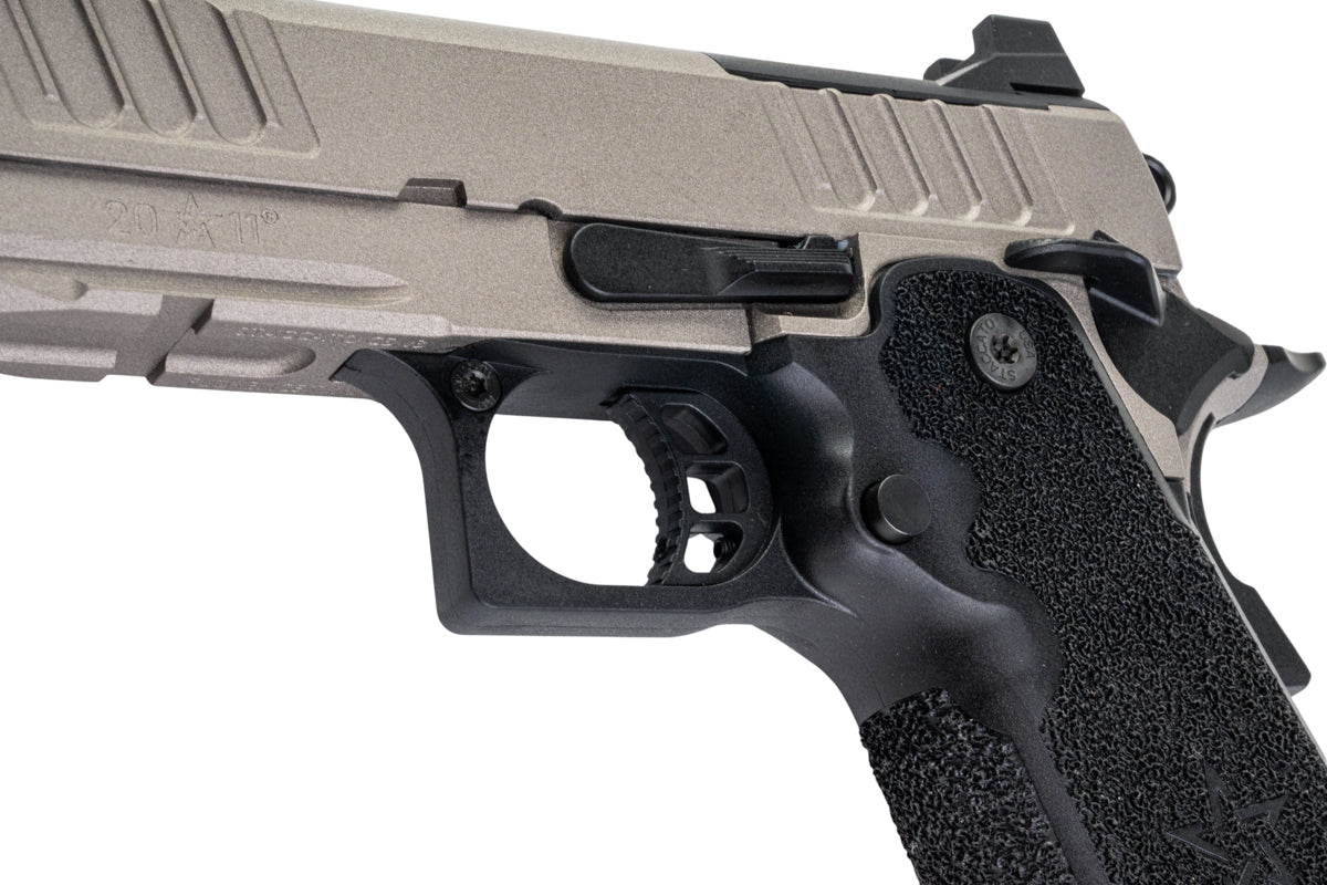 EMG Staccato Licensed CS Compact 2011 GBB Airsoft Pistol (Master Grip / Standard / Titanium Grey)