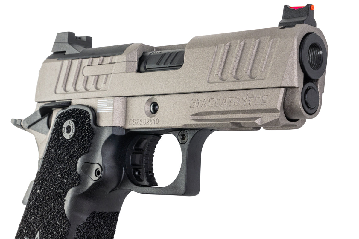 EMG Staccato Licensed CS Compact 2011 GBB Airsoft Pistol (Master Grip / Standard / Titanium Grey)