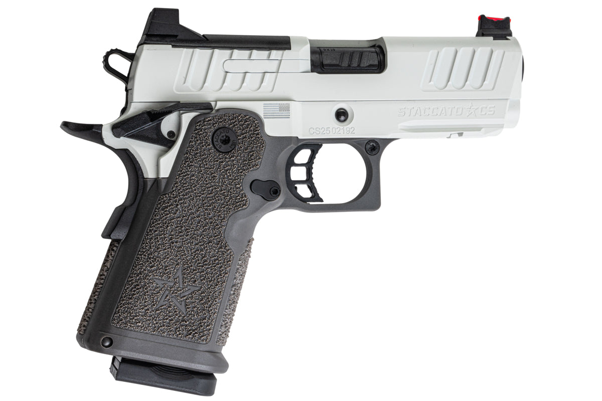 EMG Staccato Licensed CS Compact 2011 GBB Airsoft Pistol (Master Grip / Standard / White)