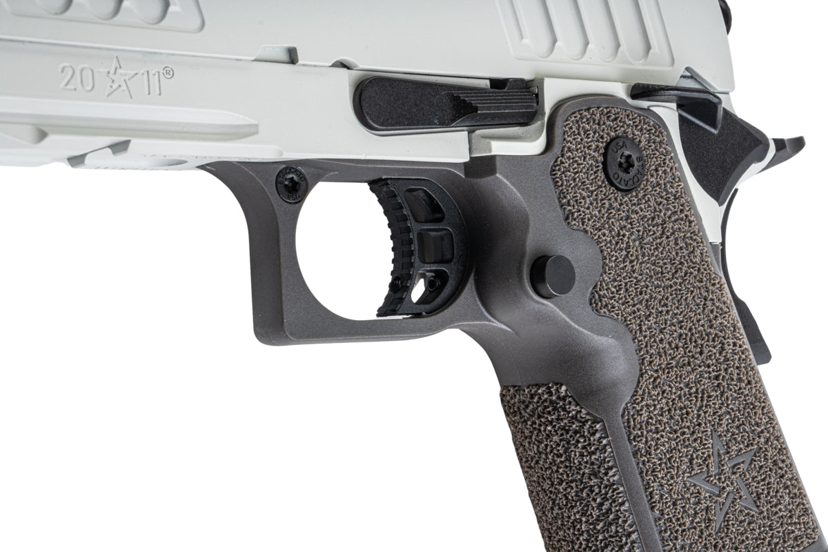 EMG Staccato Licensed CS Compact 2011 GBB Airsoft Pistol (Master Grip / Standard / White)