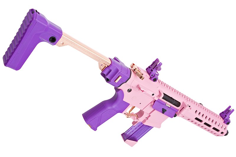 G&G FAR 9 Rapid Folding PCC AEG Airsoft Rifle (Pink)