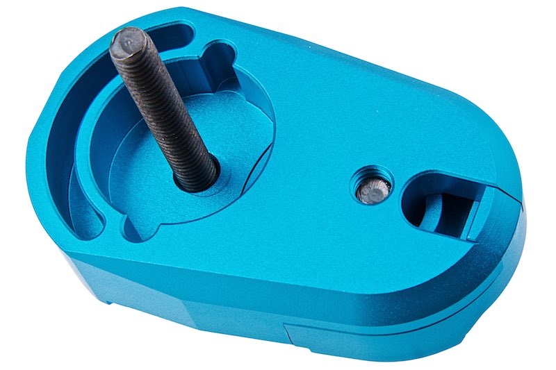 Dr. Black CNC 6063 Aluminum Folding Stock Adapter for AEG Airsoft (Aqua)