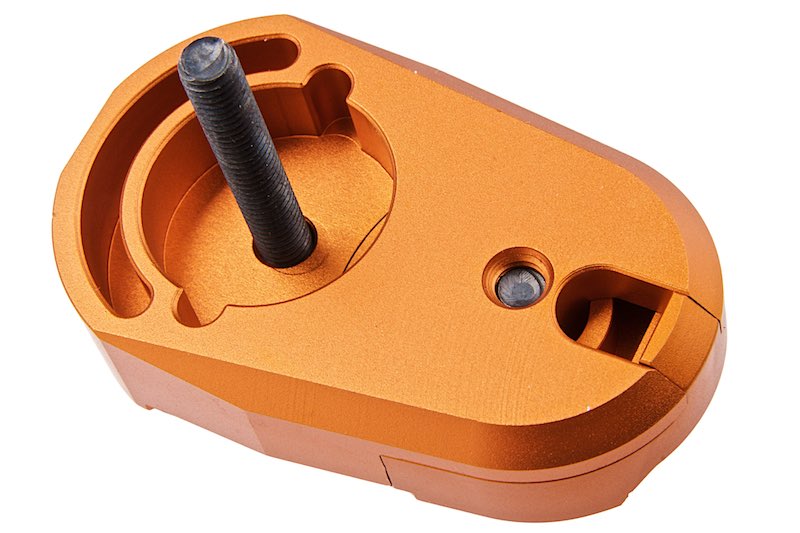 Dr. Black CNC 6063 Aluminum Folding Stock Adapter for AEG Airsoft (Orange)