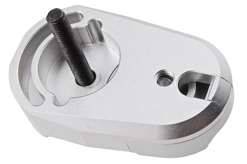 Dr. Black CNC 6063 Aluminum Folding Stock Adapter for AEG Airsoft (Silver)