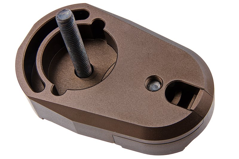 Dr. Black CNC 6063 Aluminum Folding Stock Adapter for AEG Airsoft (Tan)