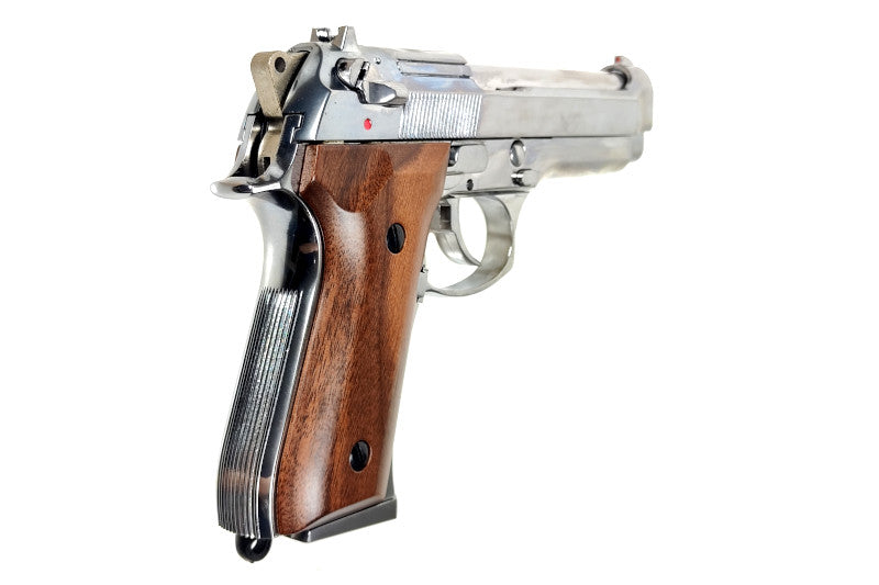 SRC SR92 M92 GBB Airsoft Pistol w/ Wood Grip (Silver)